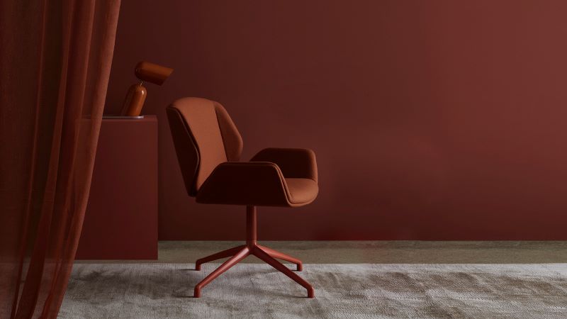 Kruze upholstered rust